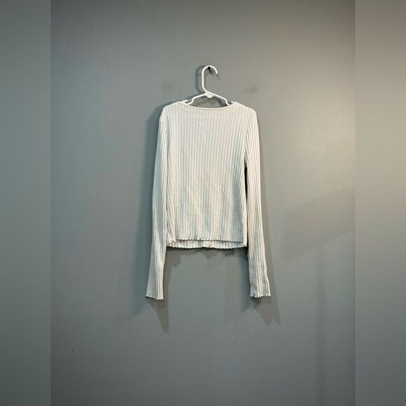 Girls’ Cream SO Ribbed Button Down Top Size L (10-12) EUC - Picture 2 of 5